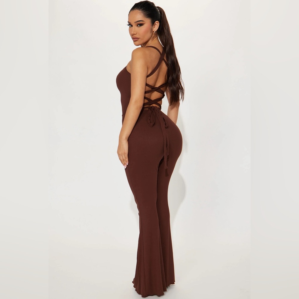 Calling Again Pant Set - Chocolate 2pc - image 2